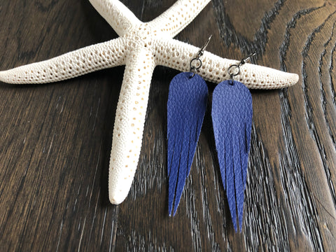 Cornflower Blue Drop Fringe