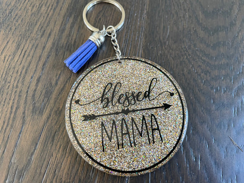 Blessed Mama Keychain