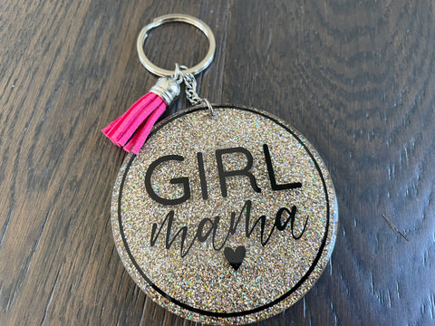 Girl Mama Keychain
