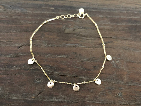 Boho Gold Coin Bracelet