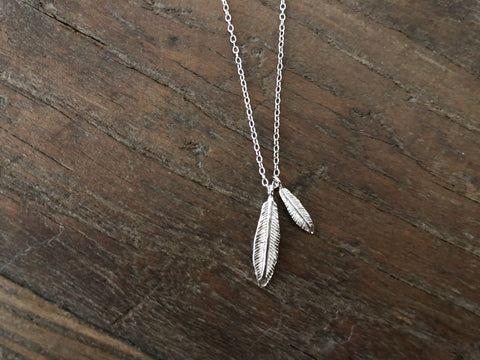 Boho Dainty Feather Necklace