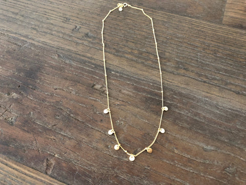 Boho Gold Coin Necklace