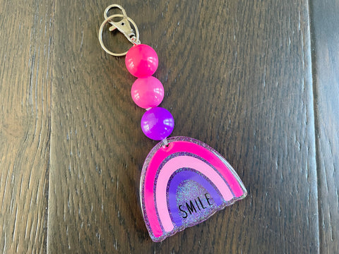 Smile Rainbow Keychain / Bag accessory