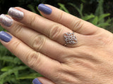 Mandala Boho Silver Ring